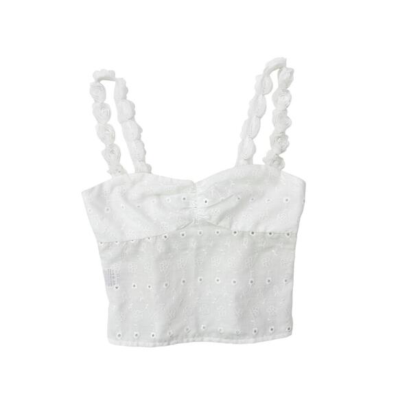 Princess polly franka white floral tank- size 0 - Picture 3 of 6